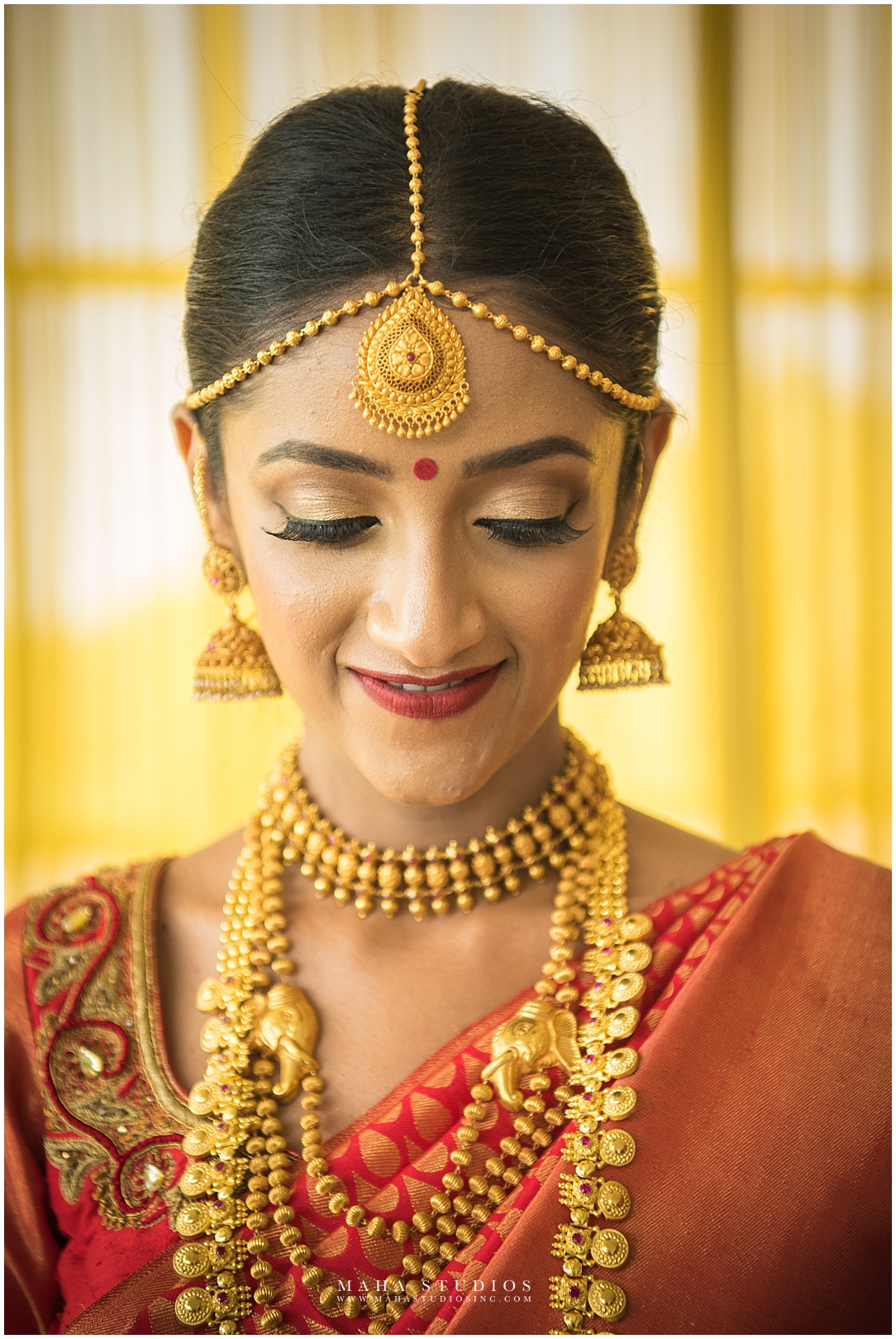 Traditional South Indian bride makeup