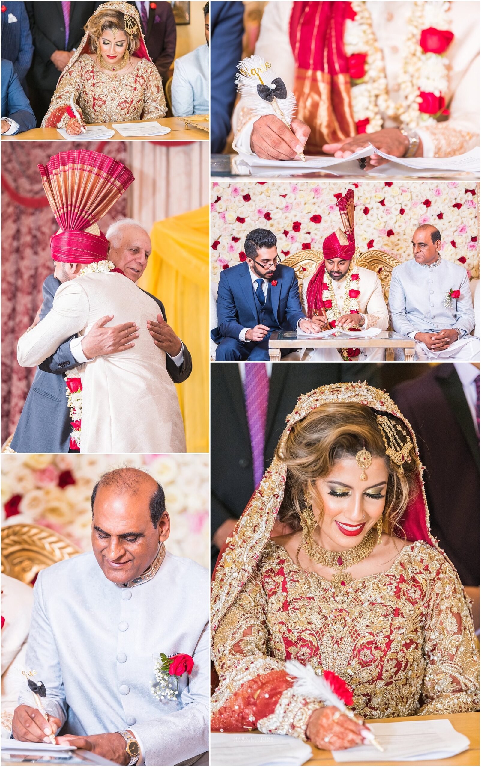 Nikkah ceremony, a muslim marriage, photographed by Maha Studios