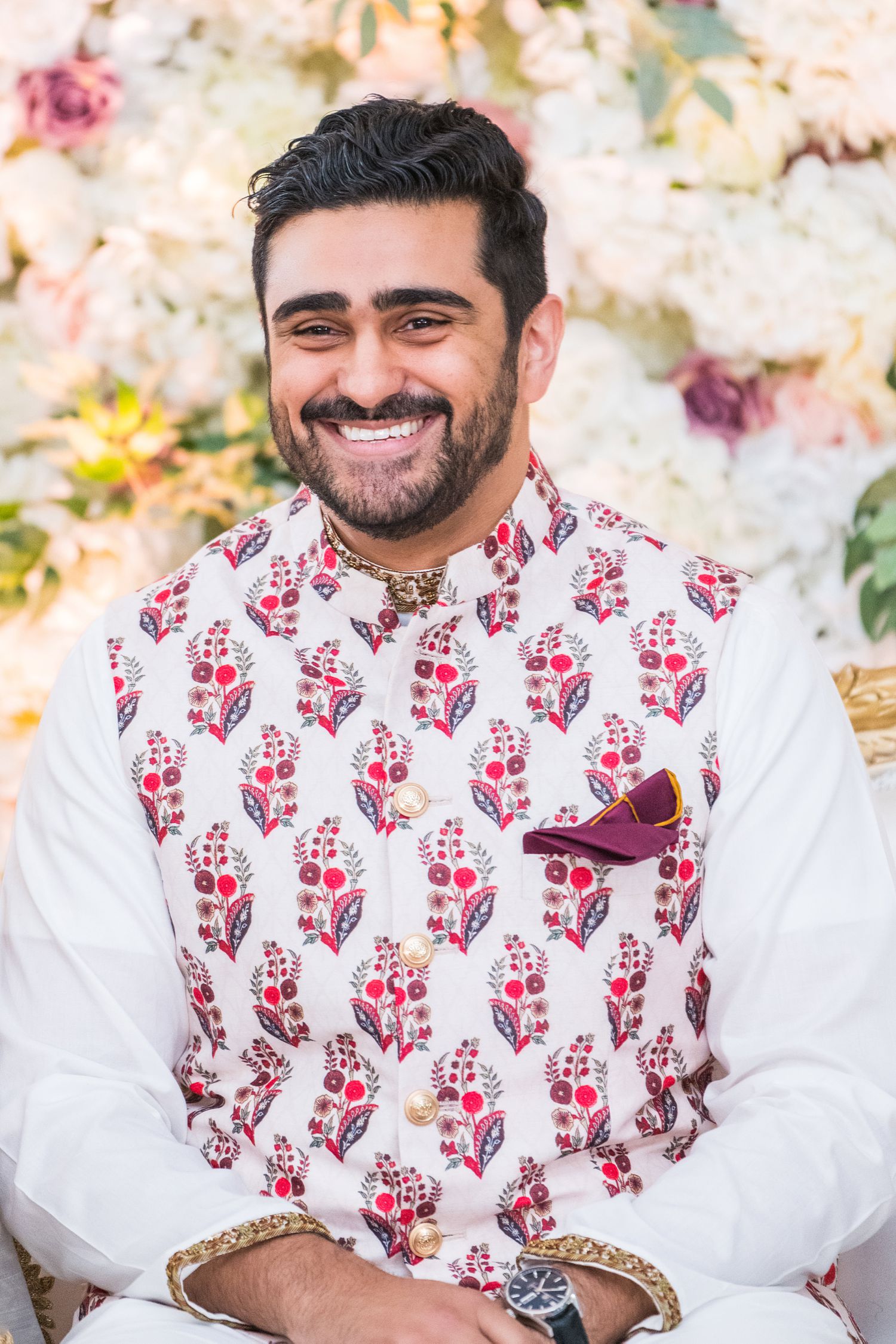 happy Pakistani groom at his nikah at Hilton Chicago