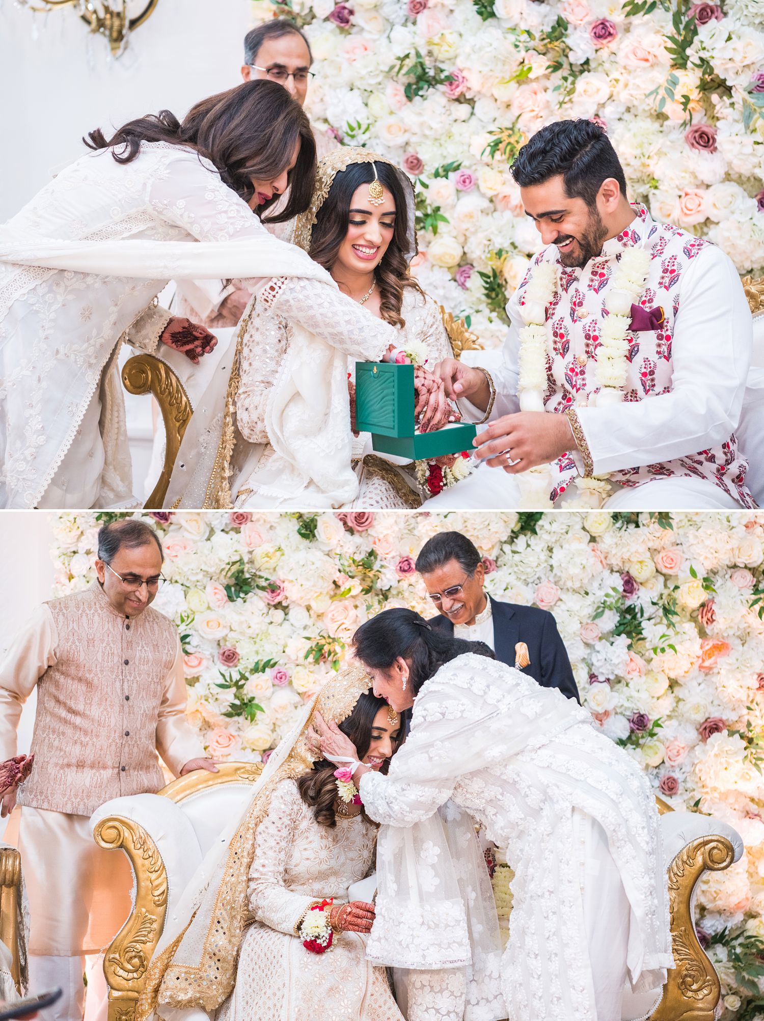 Candid nikah ceremony moments at Hilton Chicago photographed by Maha Studios