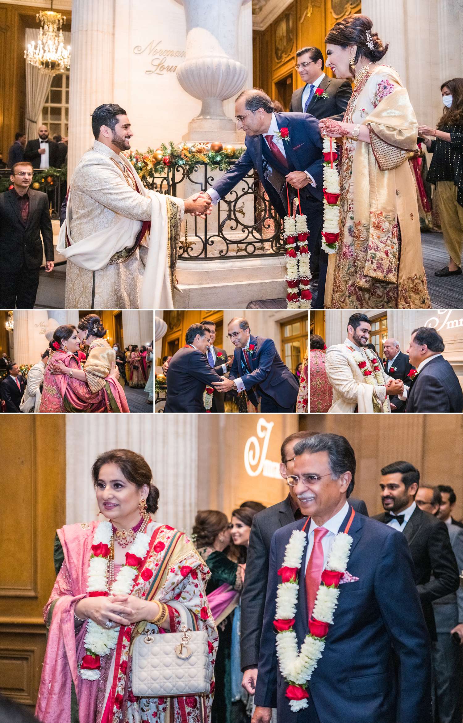 Pakistani Groom enters in baraat at Chicago wedding in Hilton
