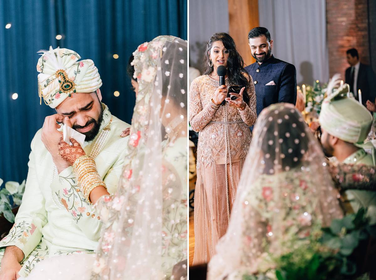 Muslim groom gets emotional hearing heartfelt wedding speech at Bridgeport Arts Center