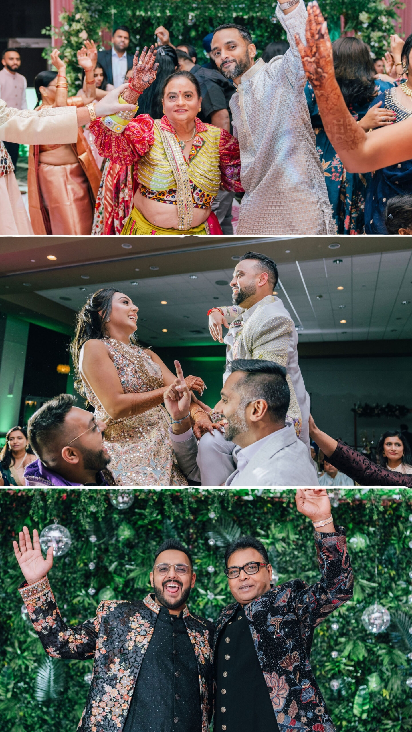 Wedding guests at Indian Sangeet
