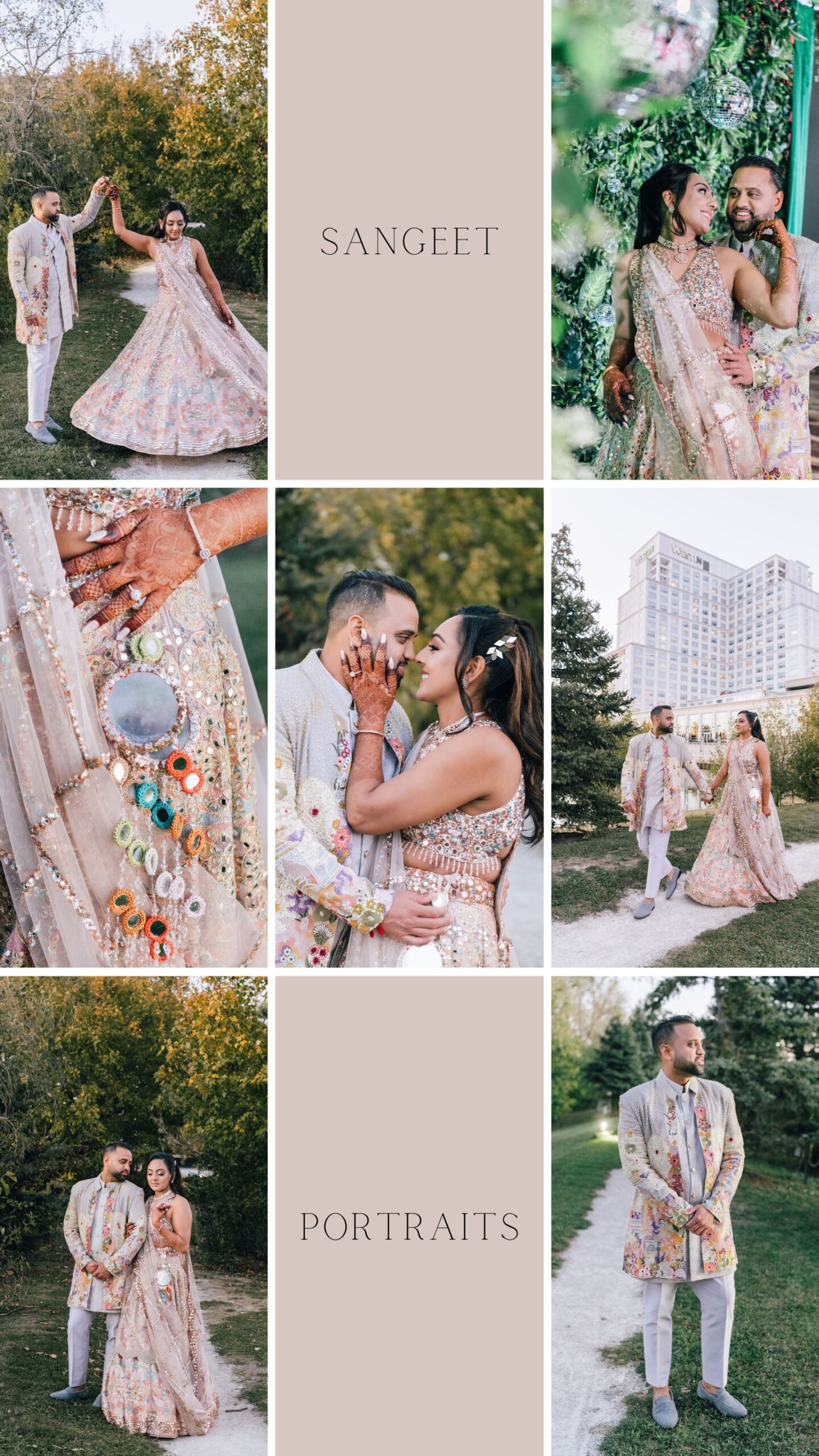Sangeet Portraits at Westin Lombard