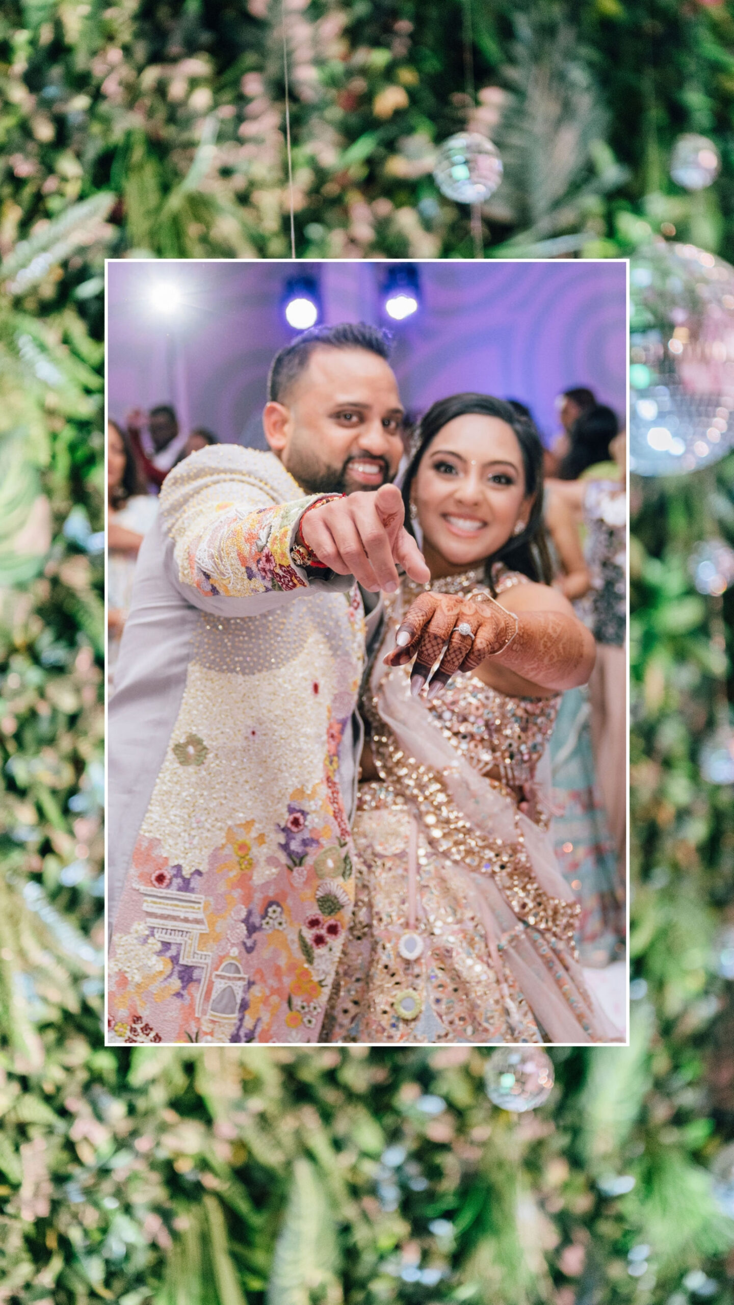 Bride and Groom at Sangeet