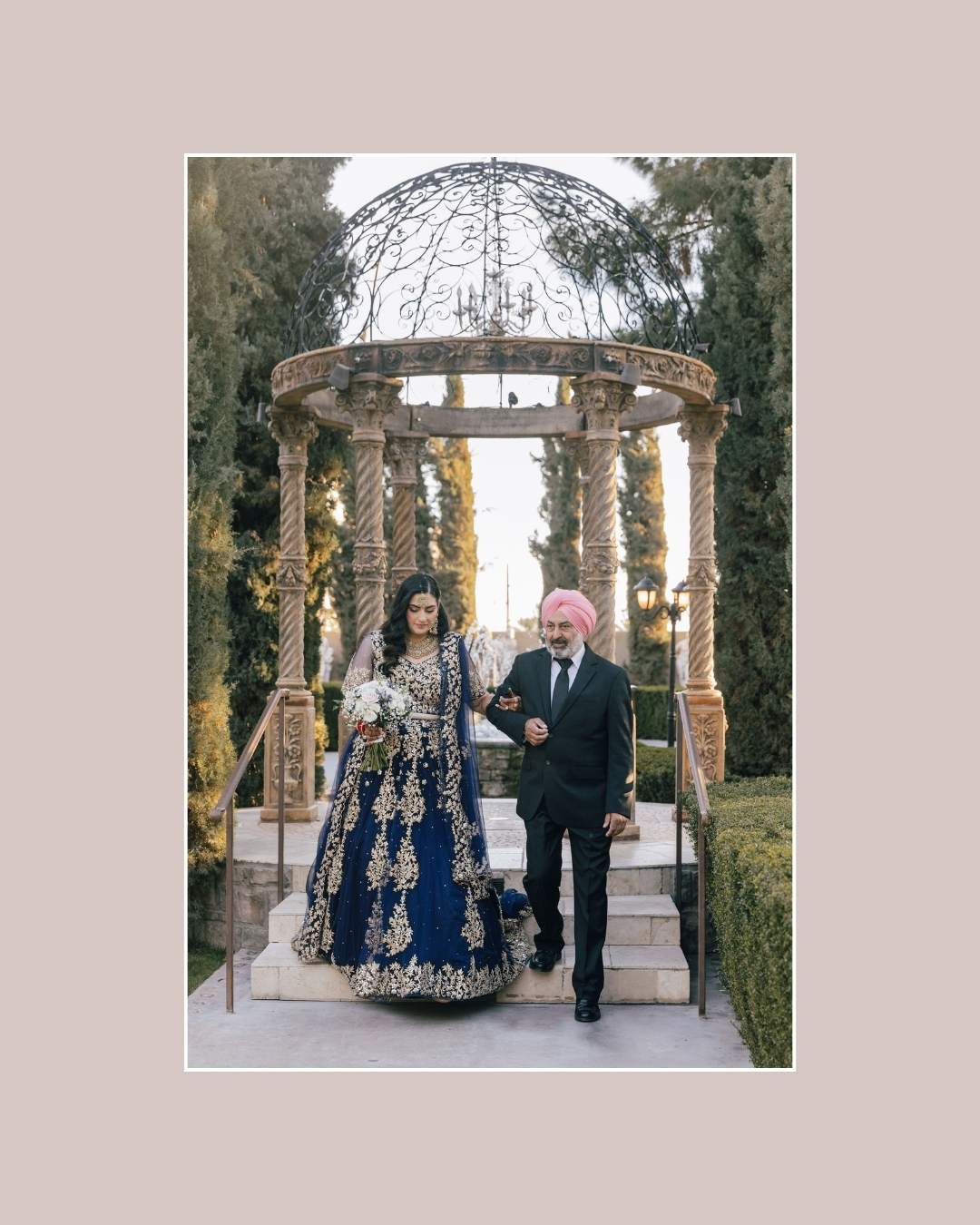 Bride's entrance photos at Ashley Castle in Chandler Arizona by Maha Studios