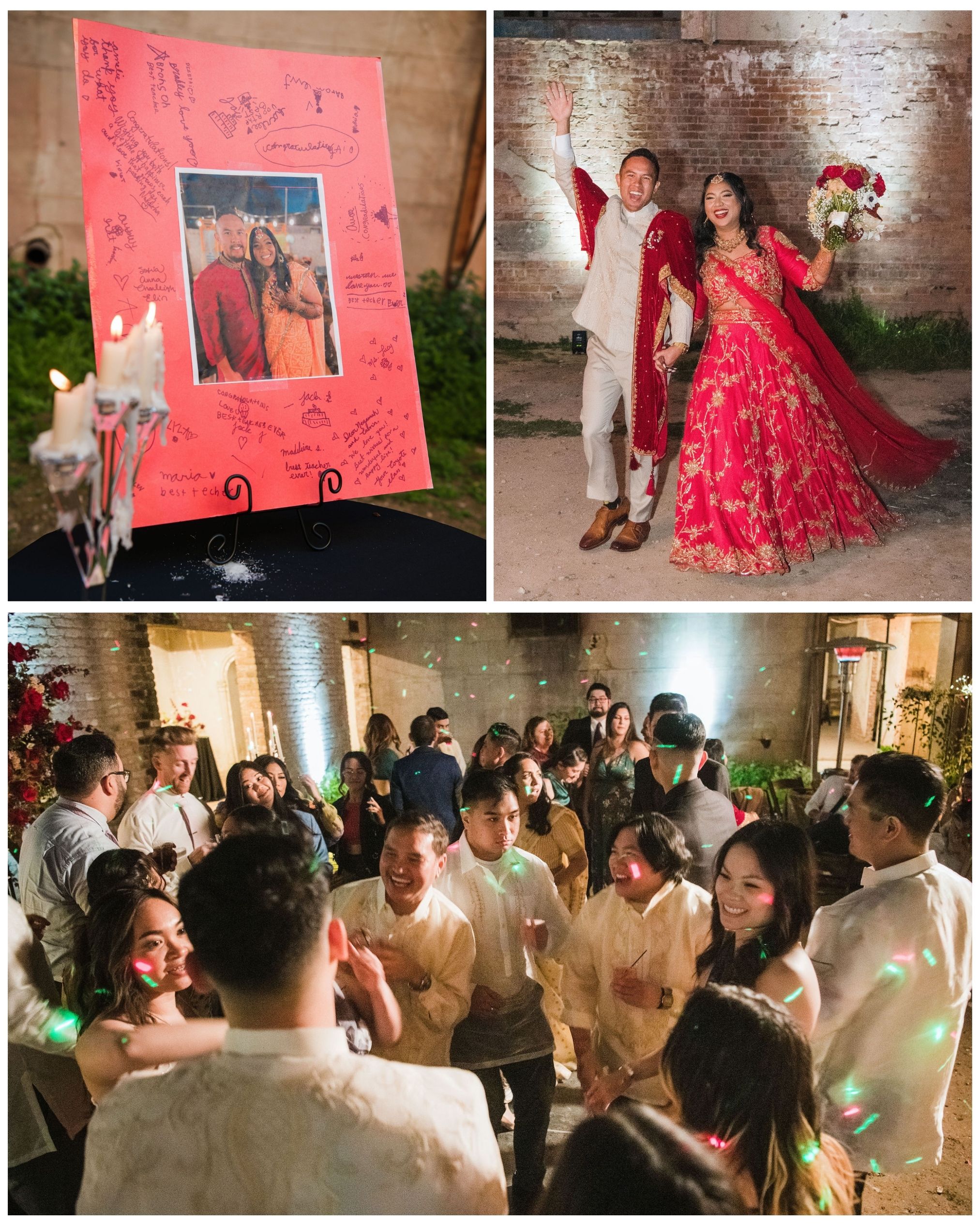 Monroe street abbey wedding reception photos Maha studios