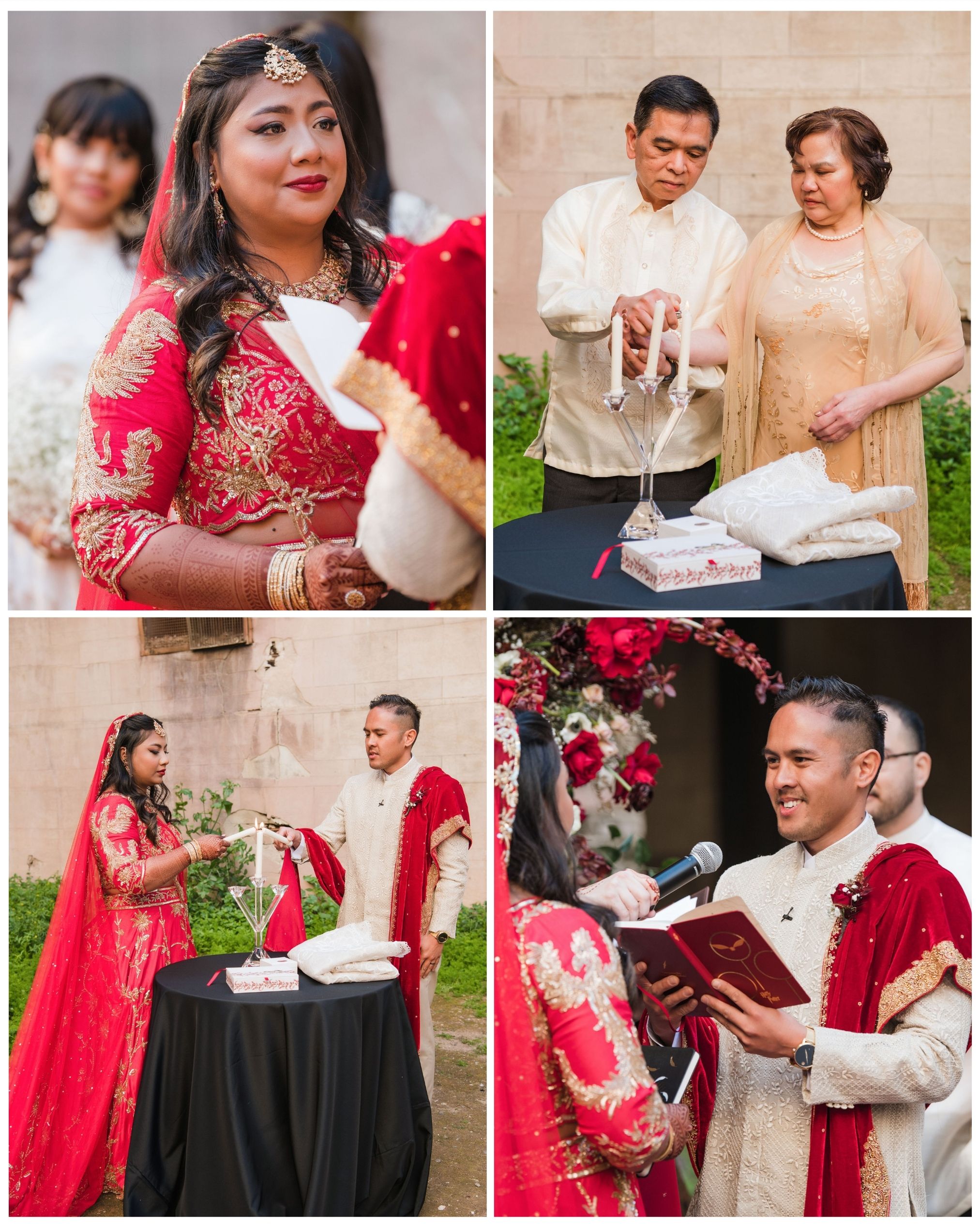 Monroe street abbey multicultural wedding ceremony Maha studios