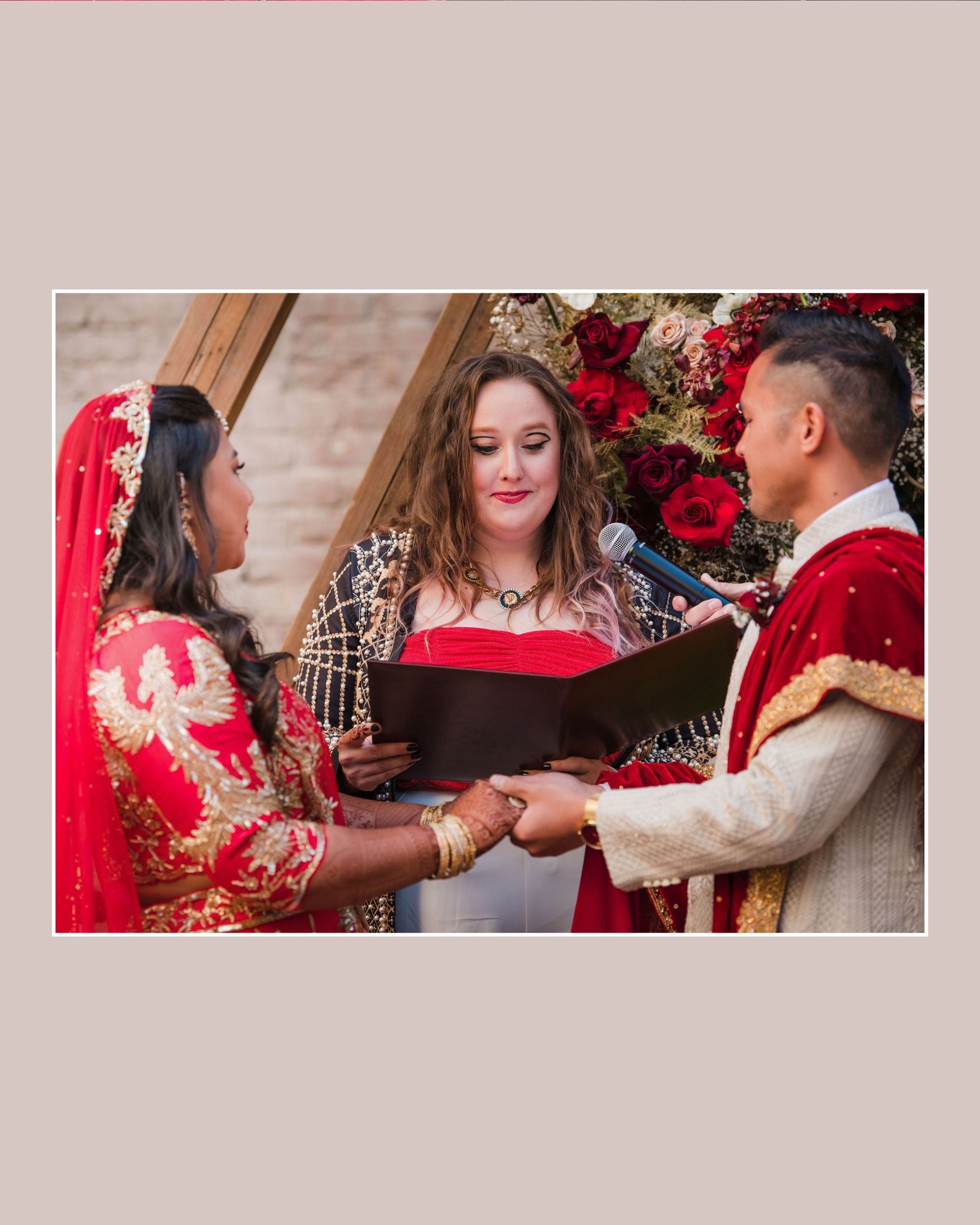 Monroe street abbey multicultural wedding ceremony Maha studios
