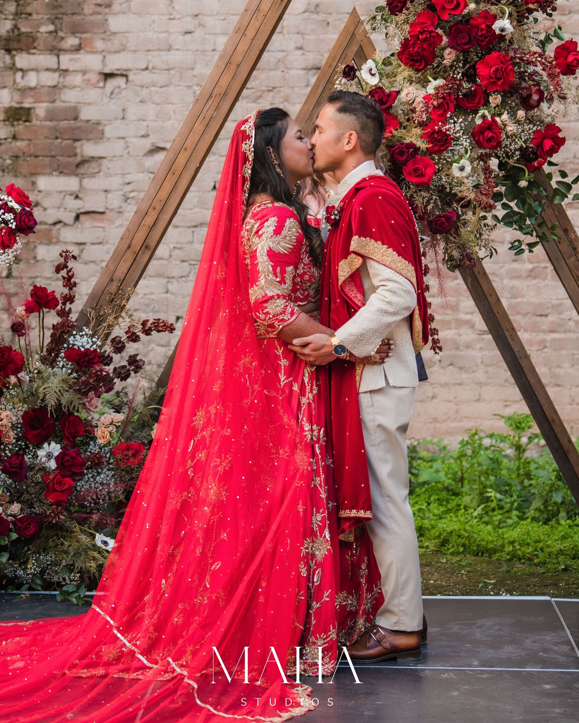 Monroe street abbey multicultural wedding ceremony Maha studios