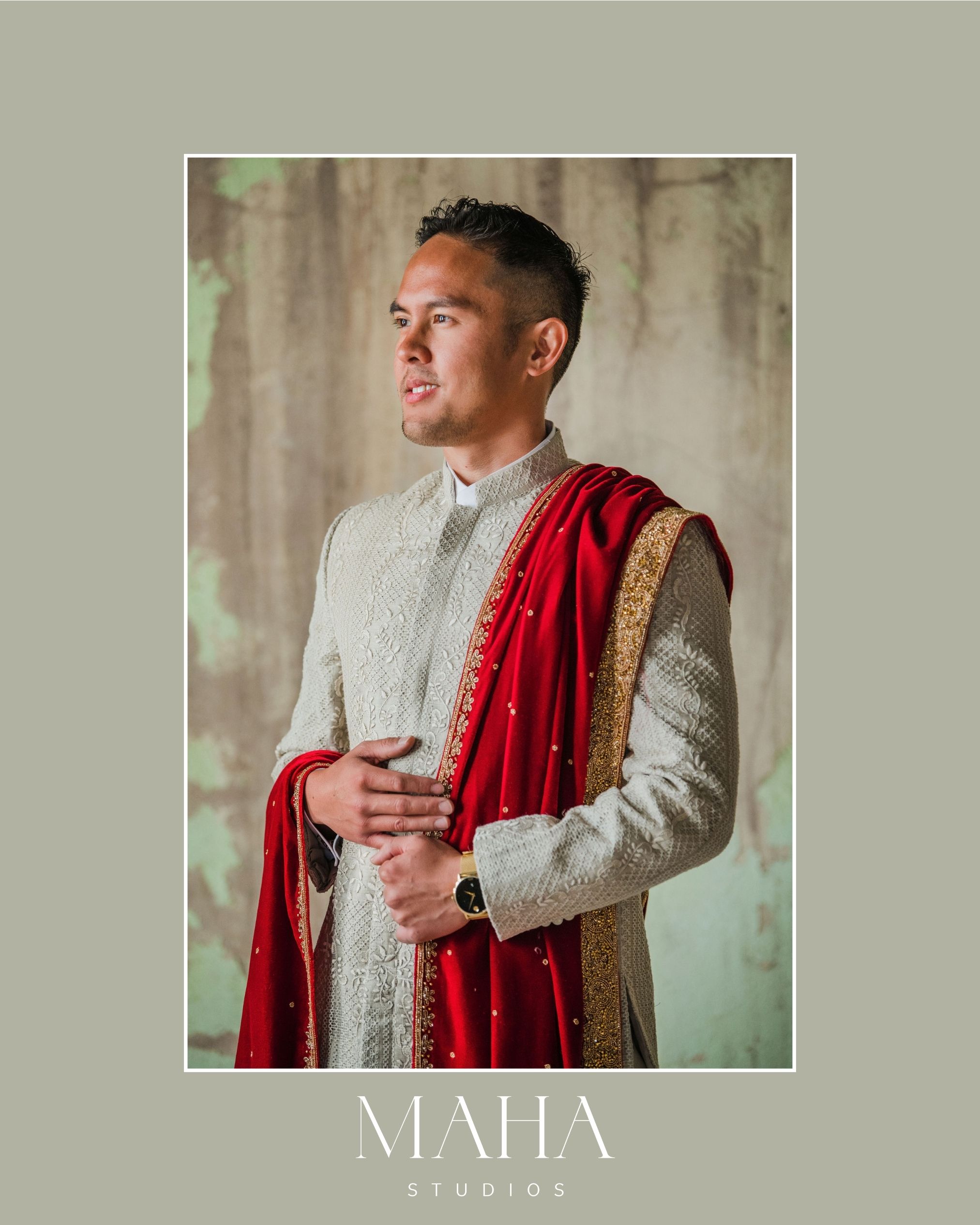 Monroe street abbey filipino groom in Barong Tagalog