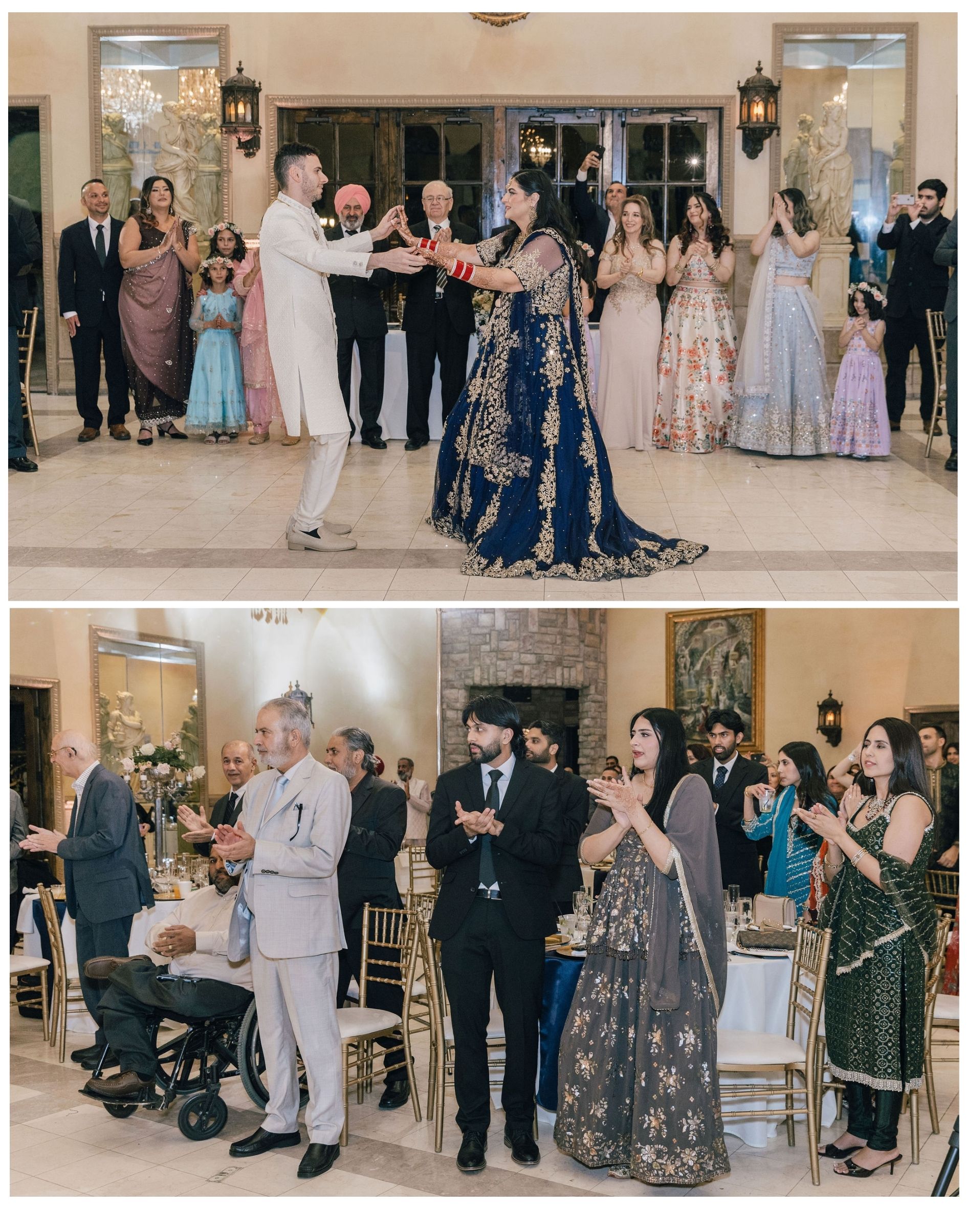 Bride and Groom enters reception at Ashley Castle Venue in Chandler, Arizona